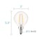 Luxrite G16.5 LED Light Bulbs 4W (40W Equivalent) 400LM 2700K Warm White Dimmable E12 Candelabra Base 6-Pack LR21610-6PK - alternate 6